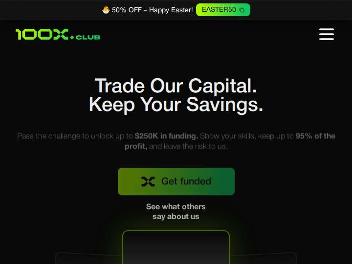 100X Club Partners website preview