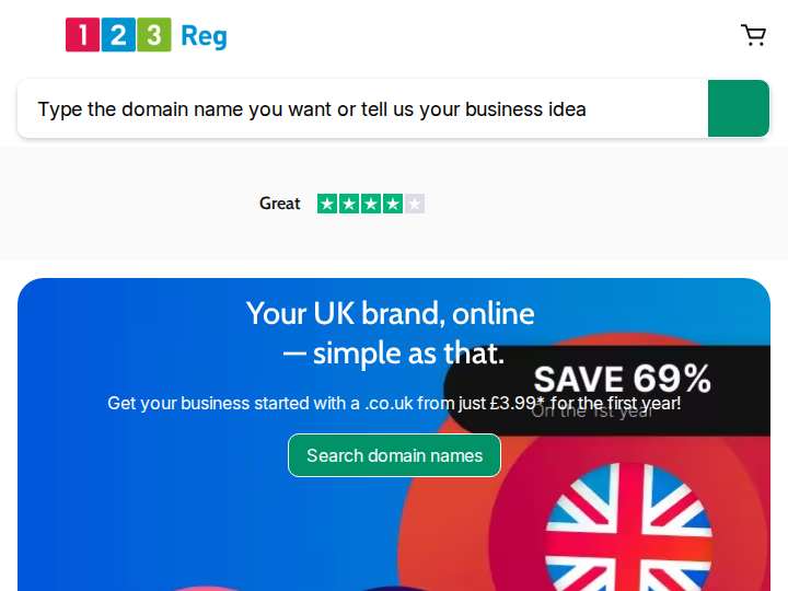 123 Reg website preview
