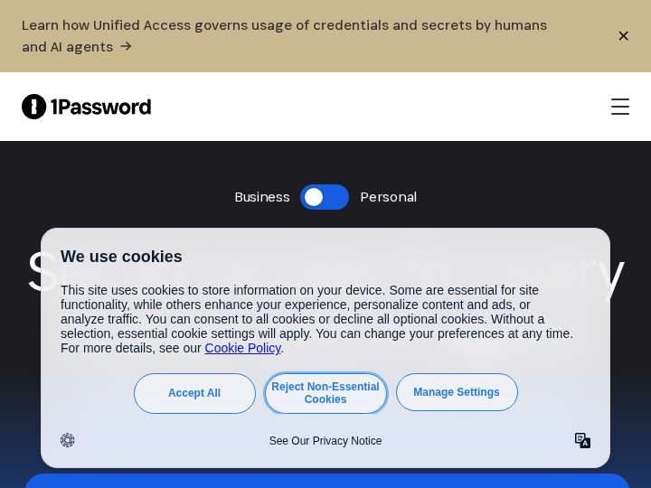 1Password website preview