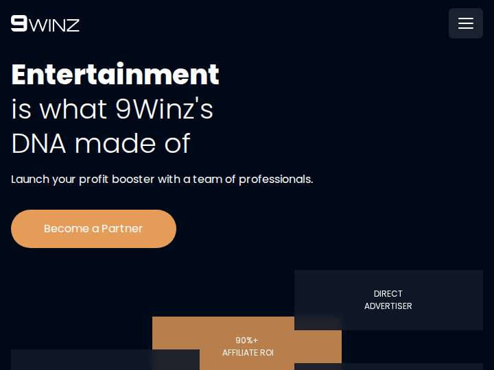 9Winz Affiliates website preview
