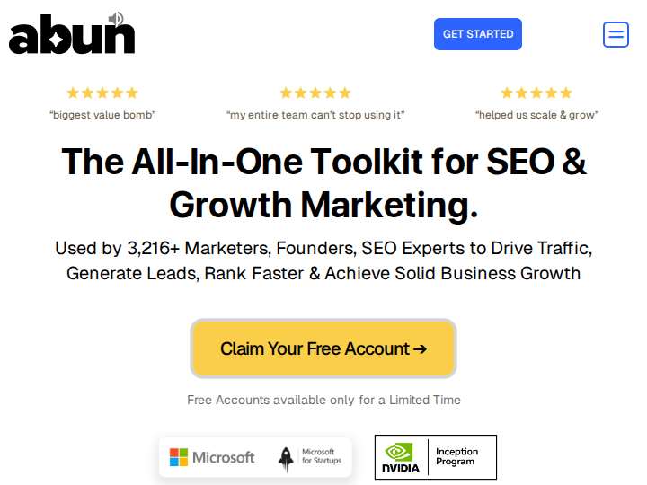 Abun Affiliate Program website preview