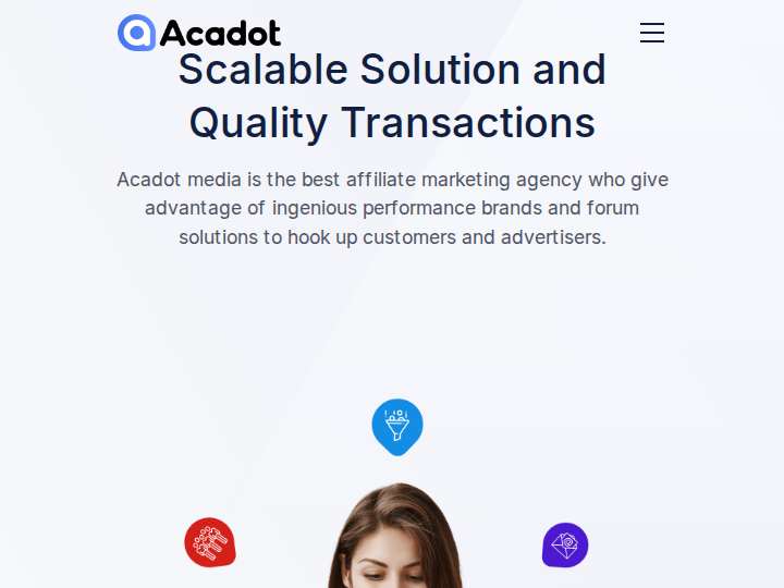 Acadot Media website preview