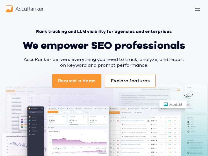 AccuRanker website preview