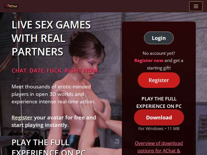 AChat website preview