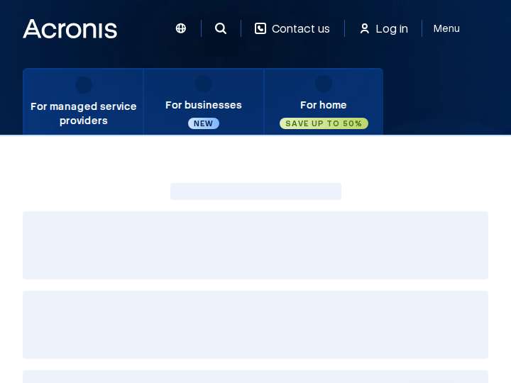 Acronis Affiliate Program website preview