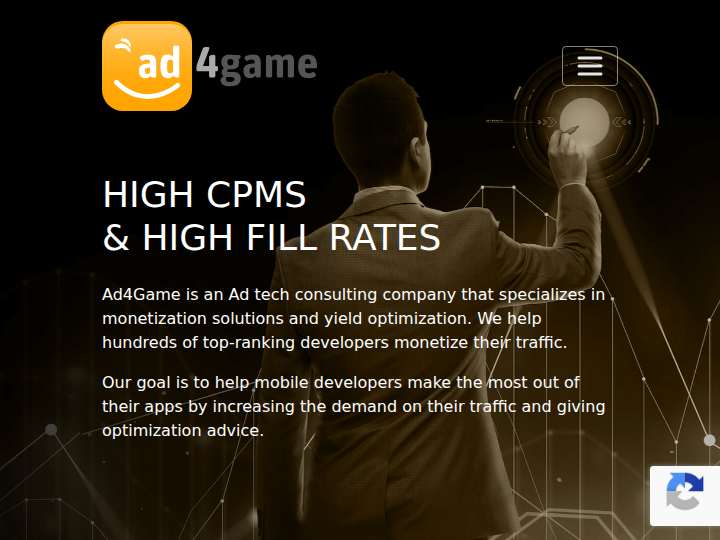 Ad4Game website preview