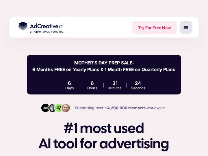 AdCreative.ai Affiliate Program website preview