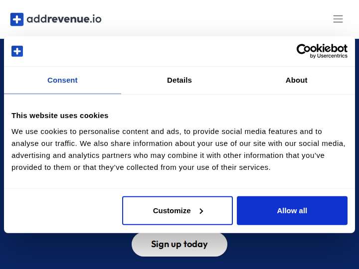 addrevenue.io website preview