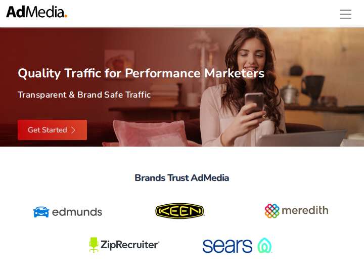 AdMedia CPA website preview