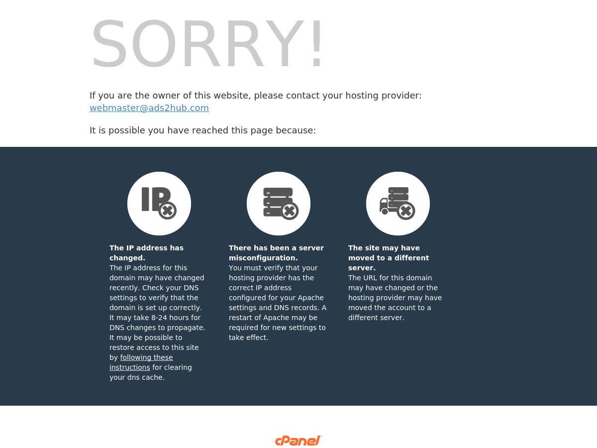 Ads2Hub website preview