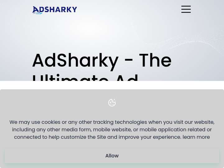 AdSharky website preview