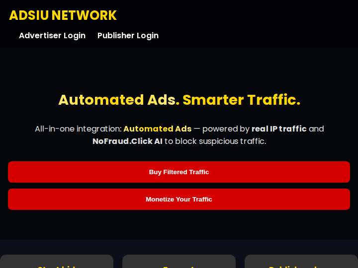 ADSiU Ads Network website preview