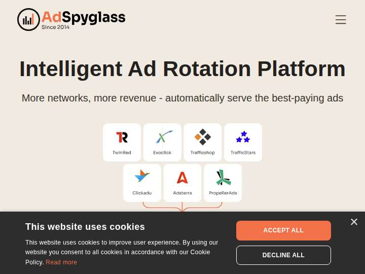 AdSpyglass website preview
