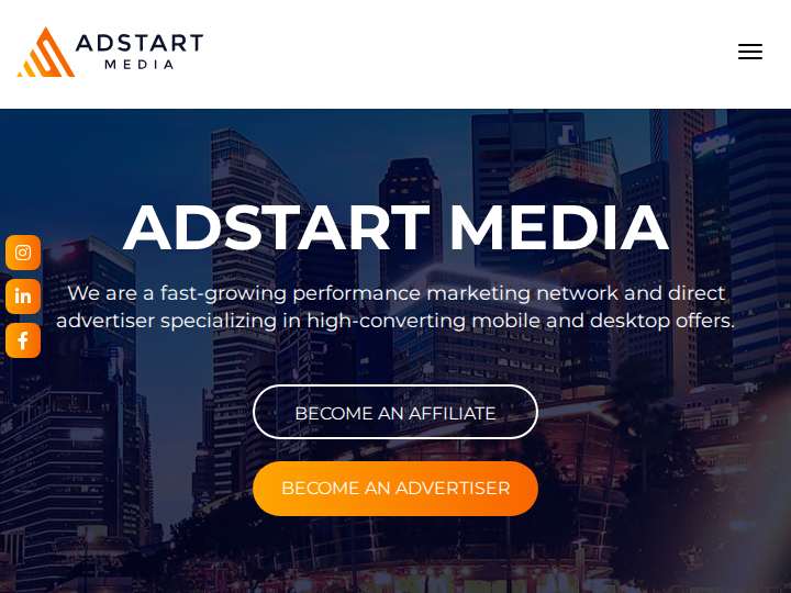 Adstart Media website preview