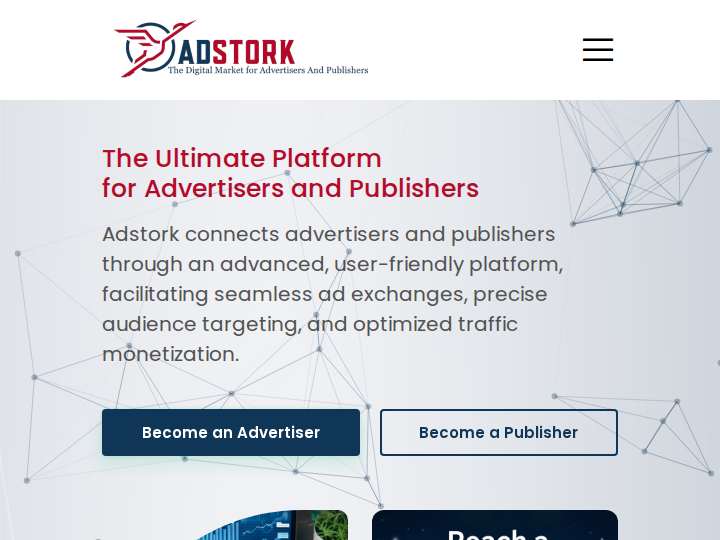 Adstork website preview