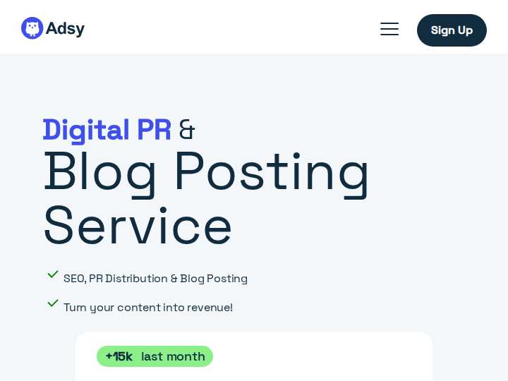 Adsy website preview