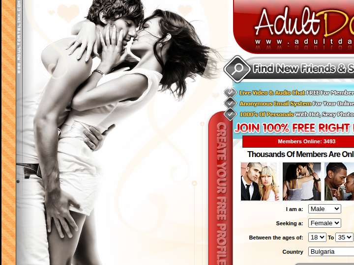 AdultDateLink website preview