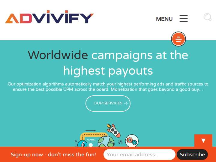 Advivify website preview