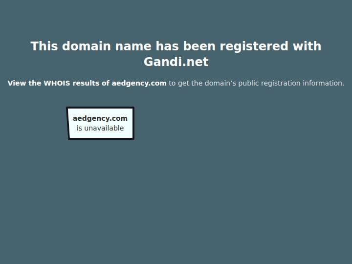 Aedgency website preview