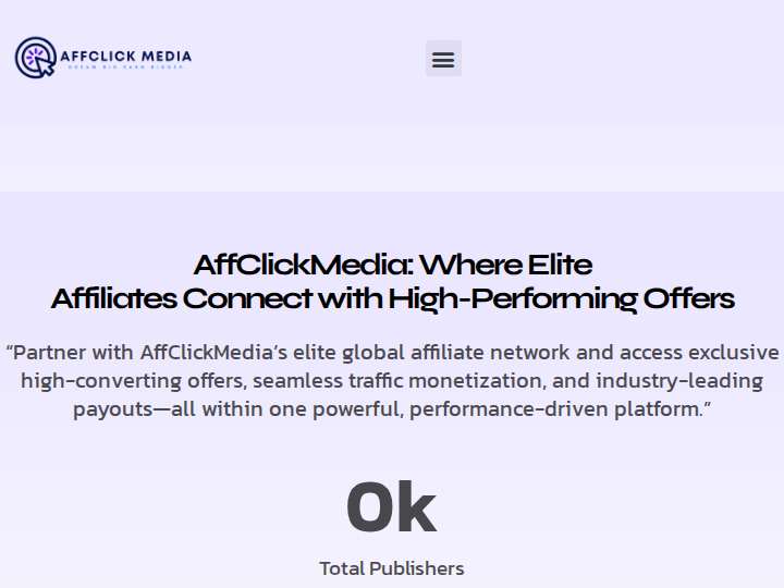 Affclickmedia website preview