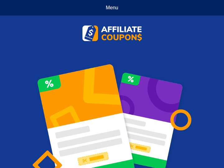 Affiliate Coupons website preview