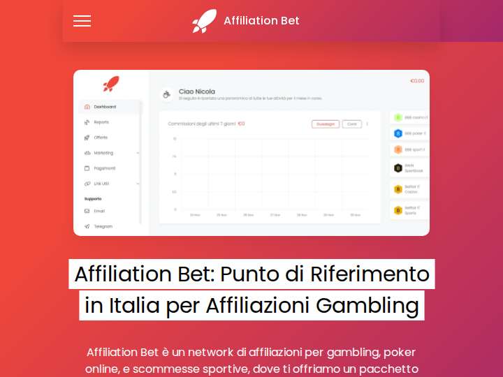 Affiliation Bet website preview