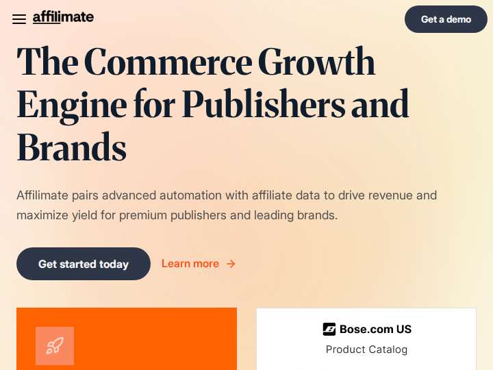 Affilimate Affiliate Program website preview