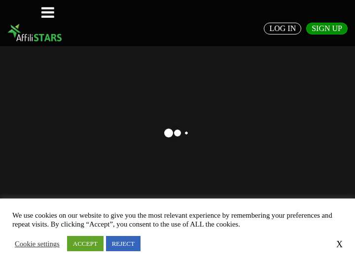 Affilistars website preview