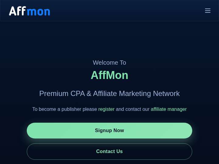 AffMon website preview