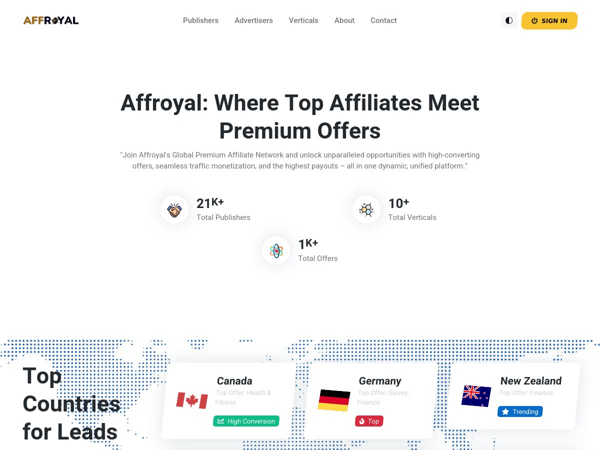 Affroyal website preview