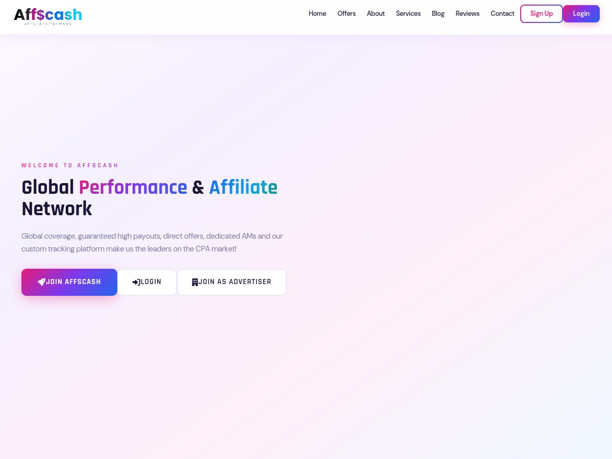 Affscash.net website preview