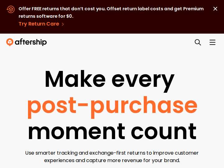 AfterShip Affiliate Program website preview