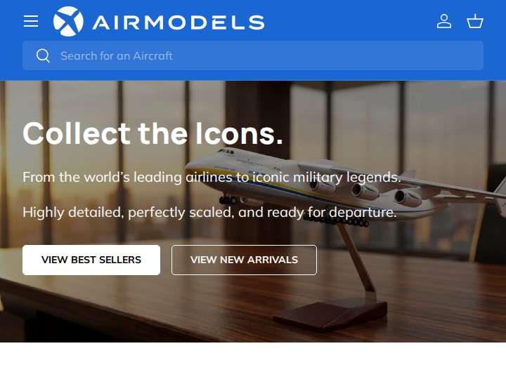 AirModels website preview