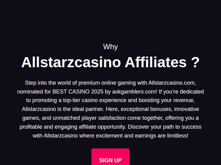Allstarzcasino Partners website preview