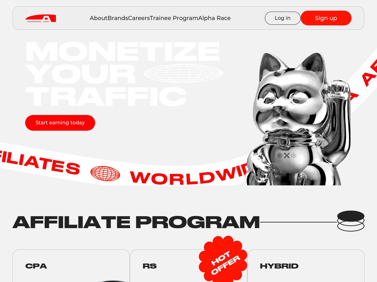 Alpha Affiliates website preview