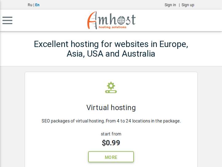 Amhost website preview