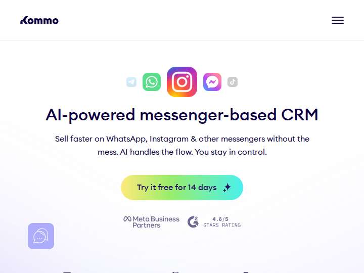 amoCRM website preview