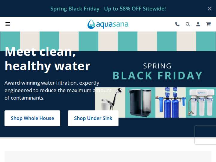 Aquasana website preview