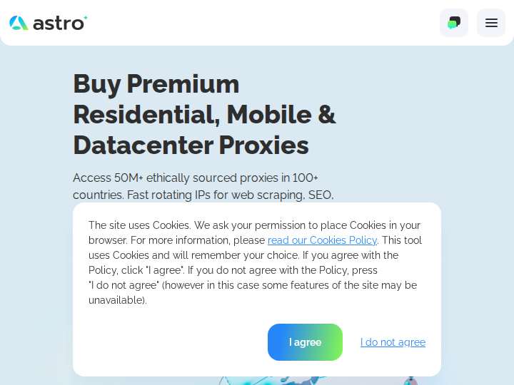 AstroProxy Referral Program website preview
