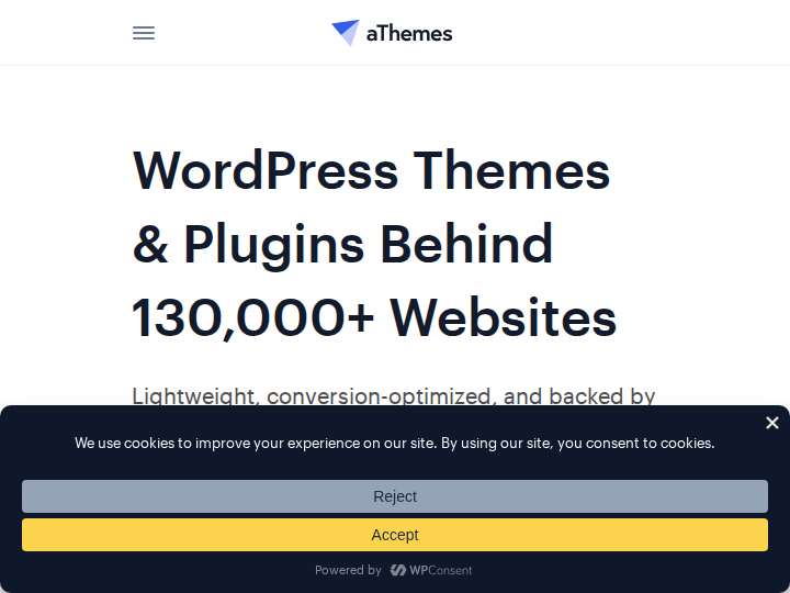 aThemes website preview