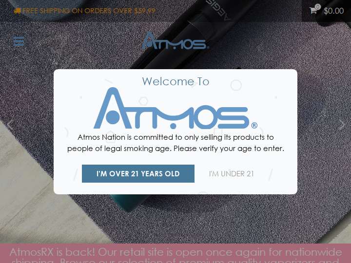 AtmosRX website preview
