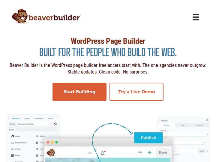 Beaver Builder website preview