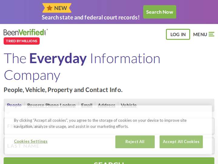BeenVerified website preview
