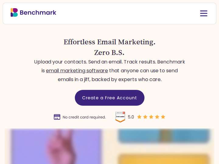 Benchmark website preview