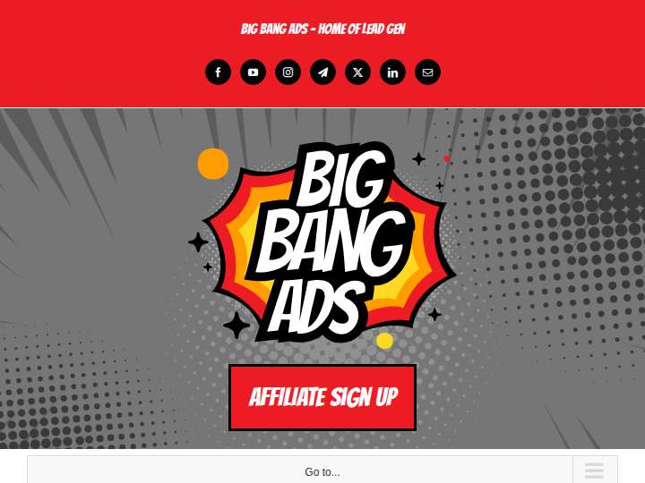 Big Bang Ads website preview