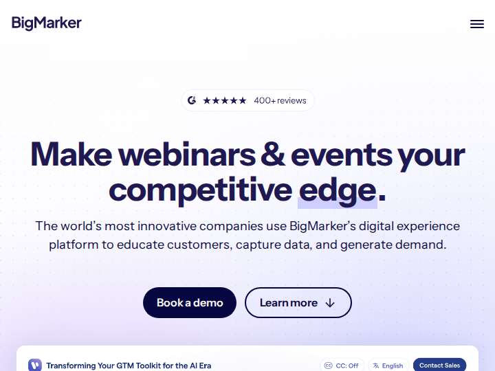 BigMarker Partners website preview