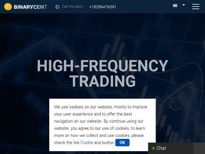Binarycent Referral Program website preview
