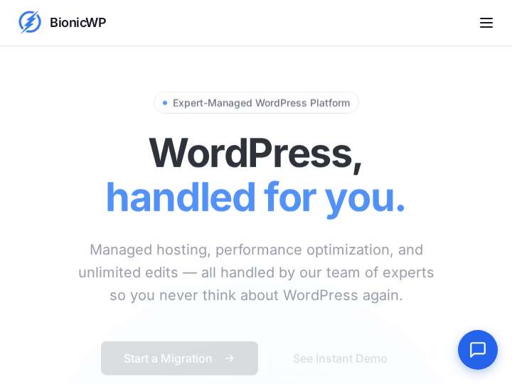 BionicWP website preview