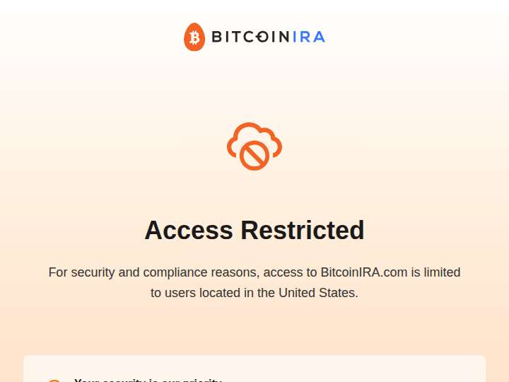 Bitcoin IRA website preview