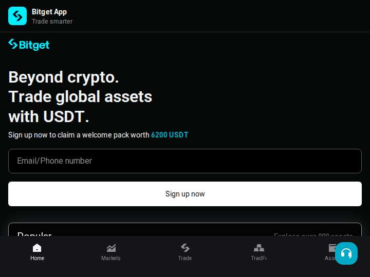 Bitget Affiliate Program website preview